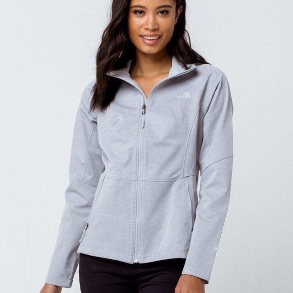 The North Face Gray Aprx Piedra Zip Up Soft Shell Jacket Small